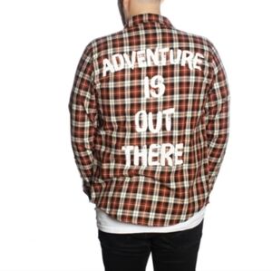 Disney X Pixar Cakeworthy Up! “Adventure is out there” Flannel Shirt  Sz Medium